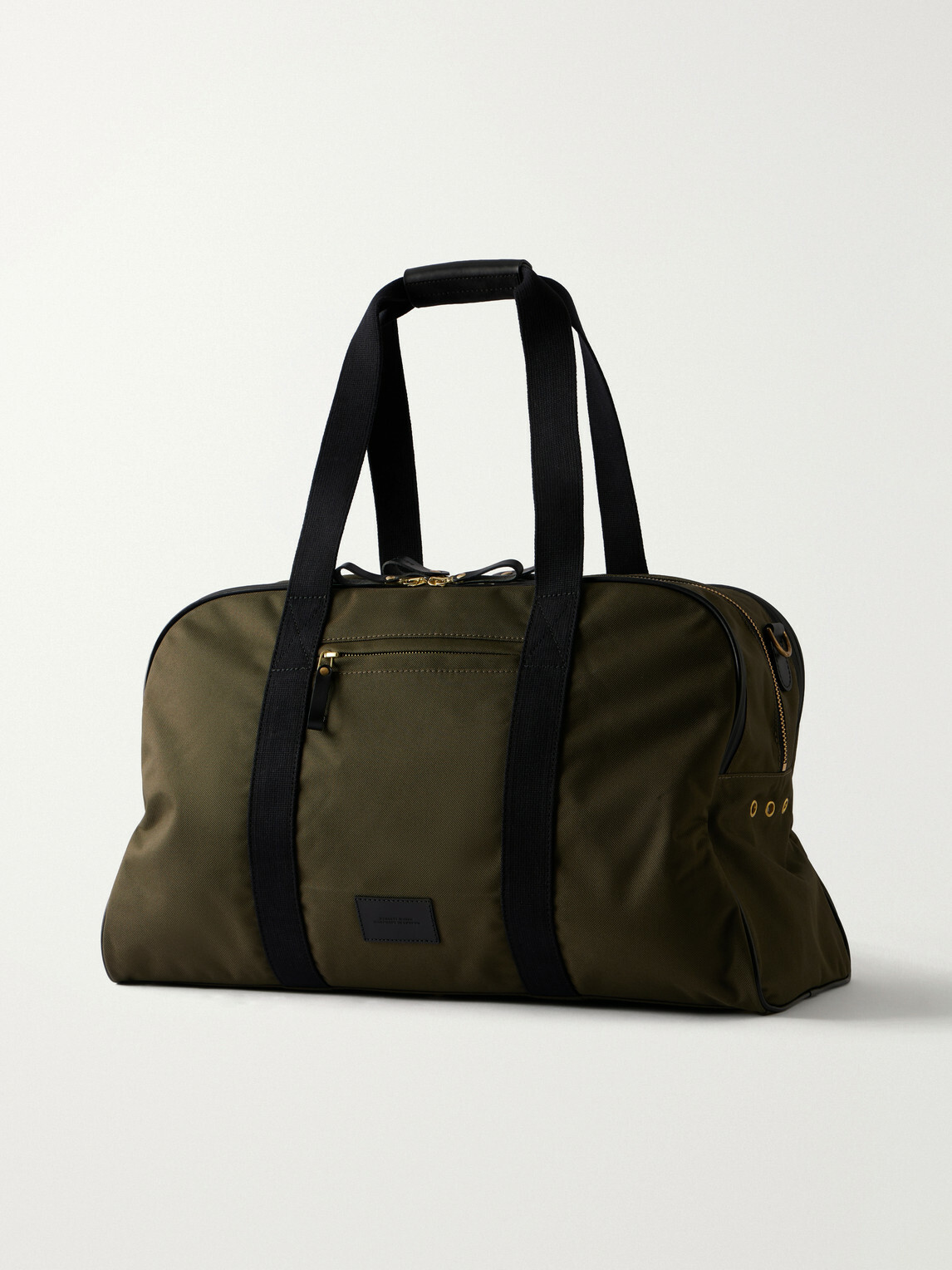 Bennett Winch - Sport Holdall Leather-Trimmed Cotton-Canvas Weekend Bag - Green