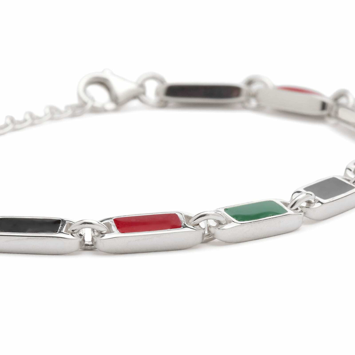Maple Men's Poncho Bracelet in Black/Red/Green 