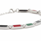 Maple Men's Poncho Bracelet in Black/Red/Green 
