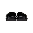 Dries Van Noten Black Quilted Leather Slides