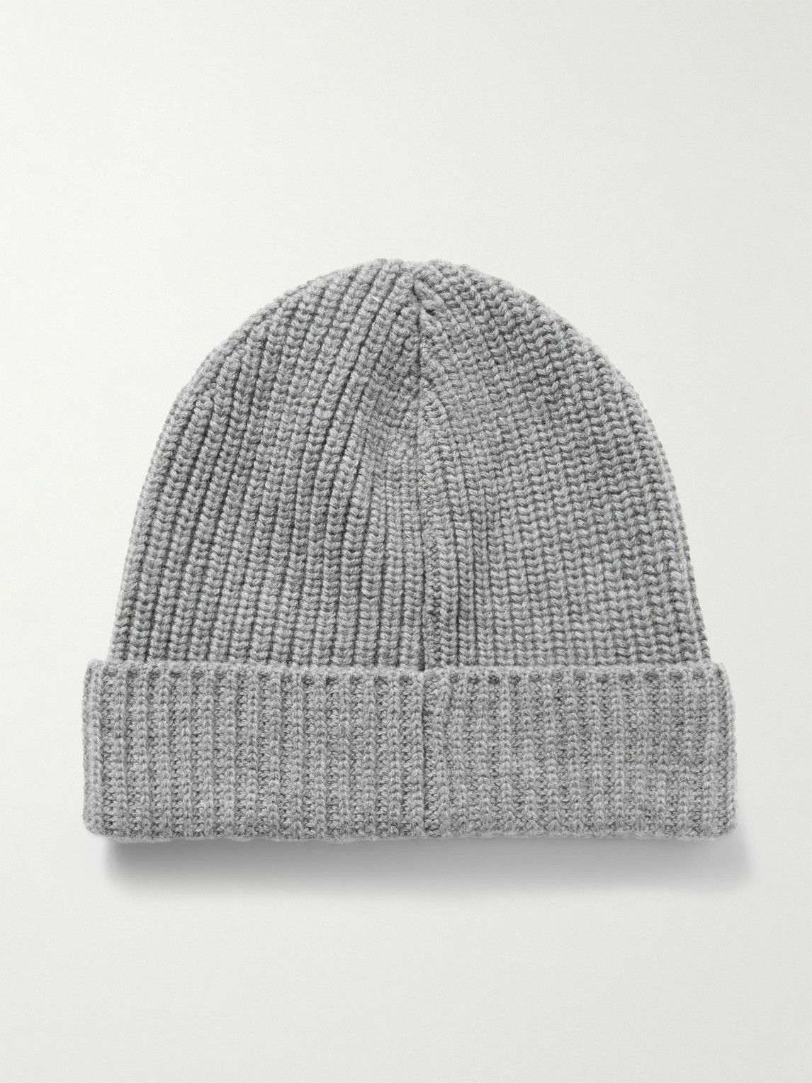 CELINE - Logo-Embroidered Ribbed Cashmere Beanie