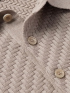 Brioni - Cotton, Silk and Cashmere-Blend Polo Shirt - Neutrals