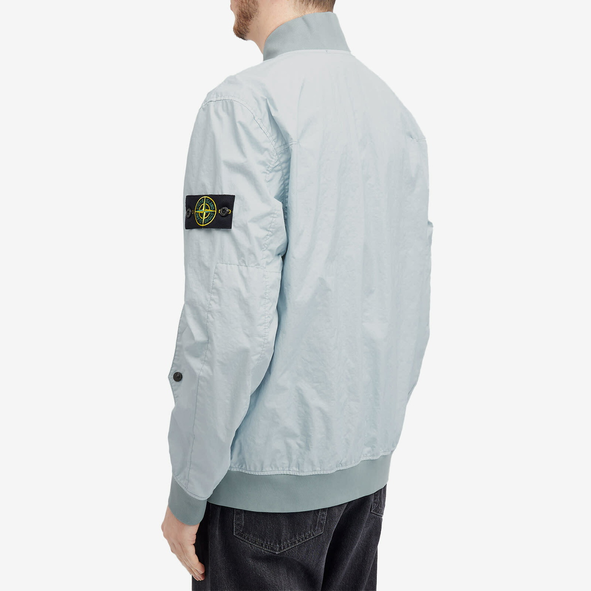 Stone Island Men's Membrana 3L TC Bomber Jacket in Sky Blue