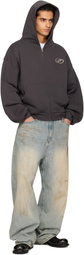 We11done Gray Se11done Zip-Up Hoodie