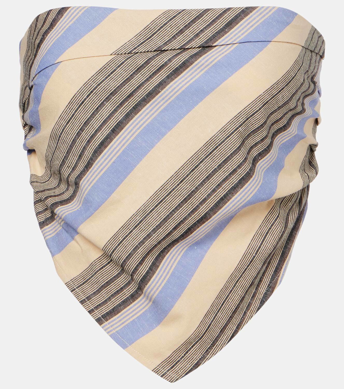 Faithfull Antibes striped cotton and linen top