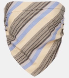 Faithfull Antibes striped cotton and linen top