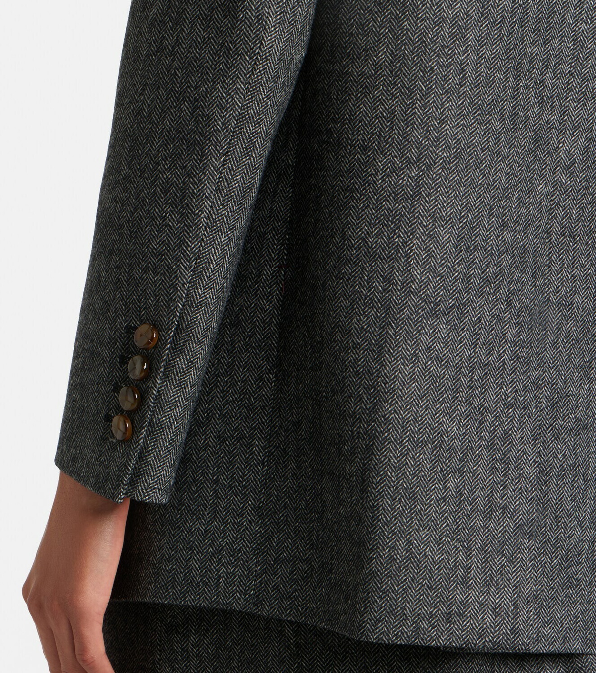 Blazé Milano Everyday herringbone wool-blend blazer