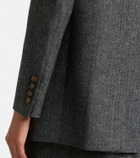 Blazé Milano Everyday herringbone wool-blend blazer