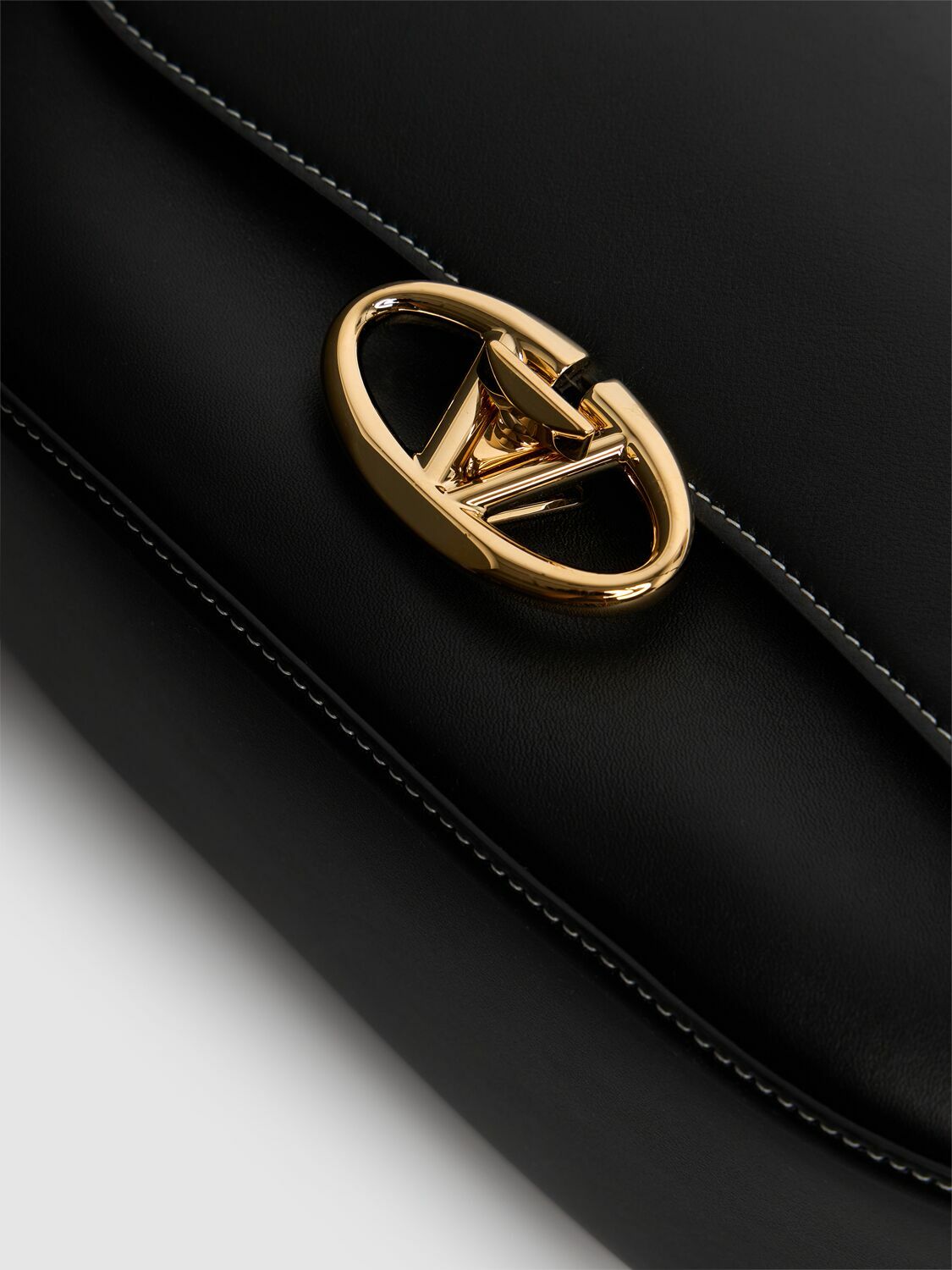 VALENTINO GARAVANI Saddle Logo Leather Shoulder Bag