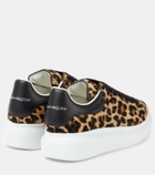 Alexander McQueen Oversized leopard-print leather sneakers