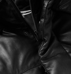 McQ Alexander McQueen - Quilted Leather Hooded Jacket - Black