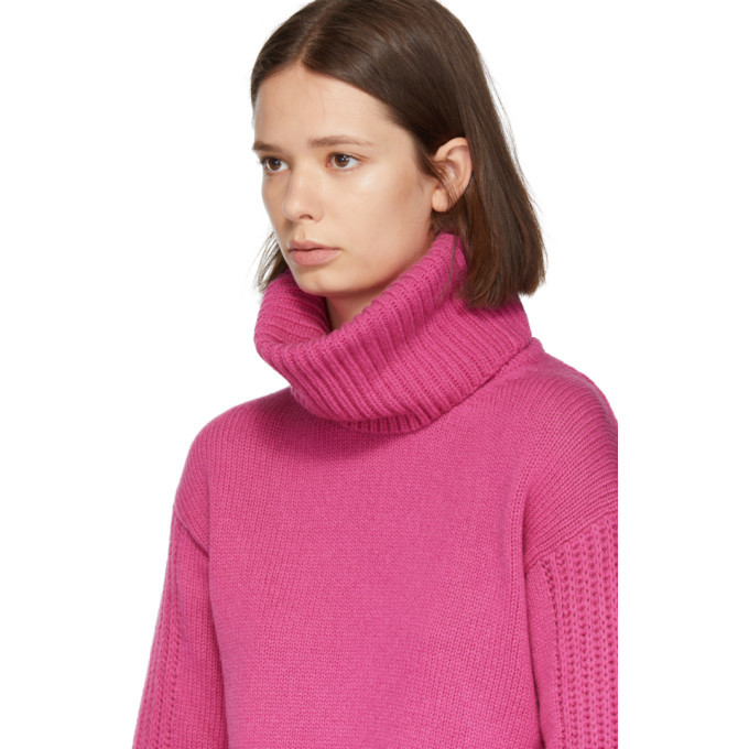 McQ Alexander McQueen Pink Lace-Up Turtleneck McQ Alexander