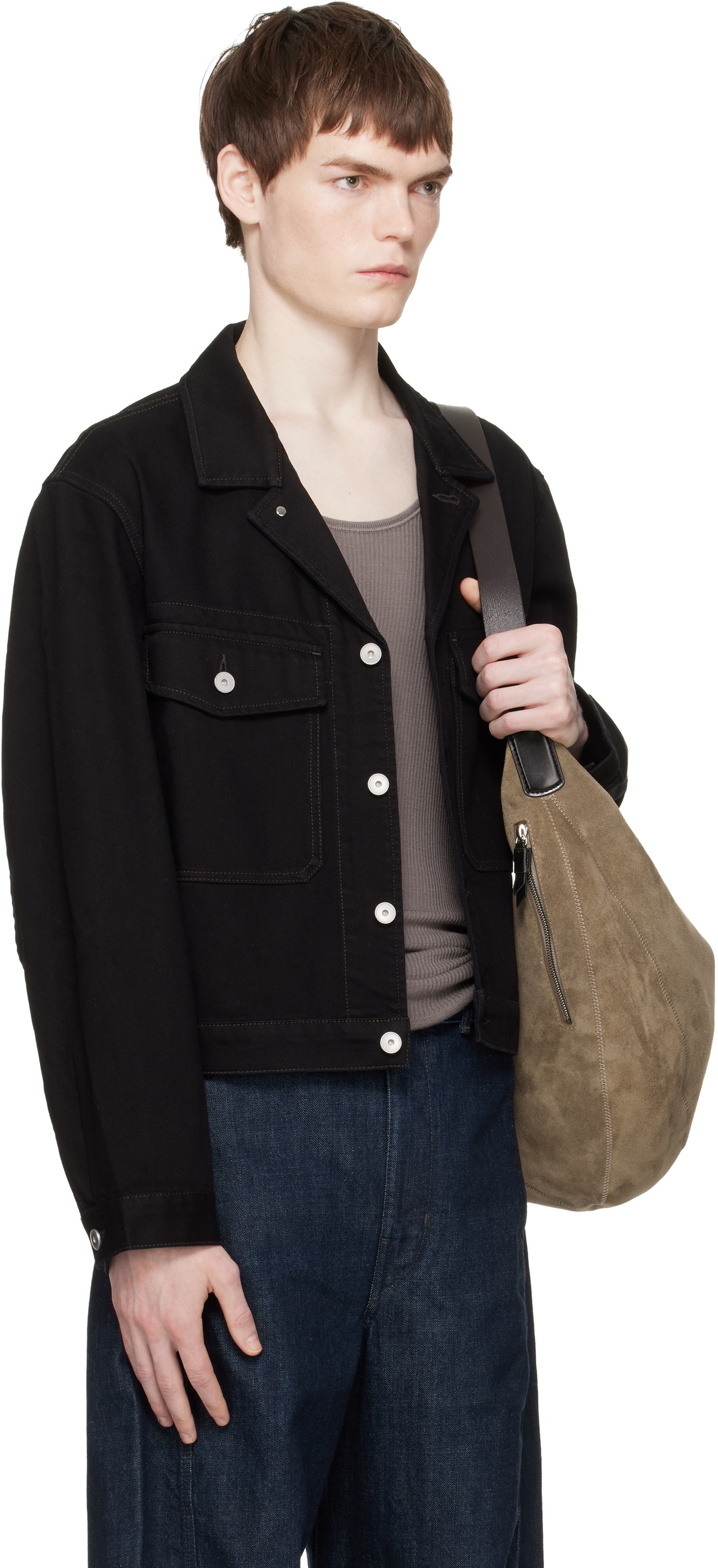 LEMAIRE Black Trucker Denim Jacket