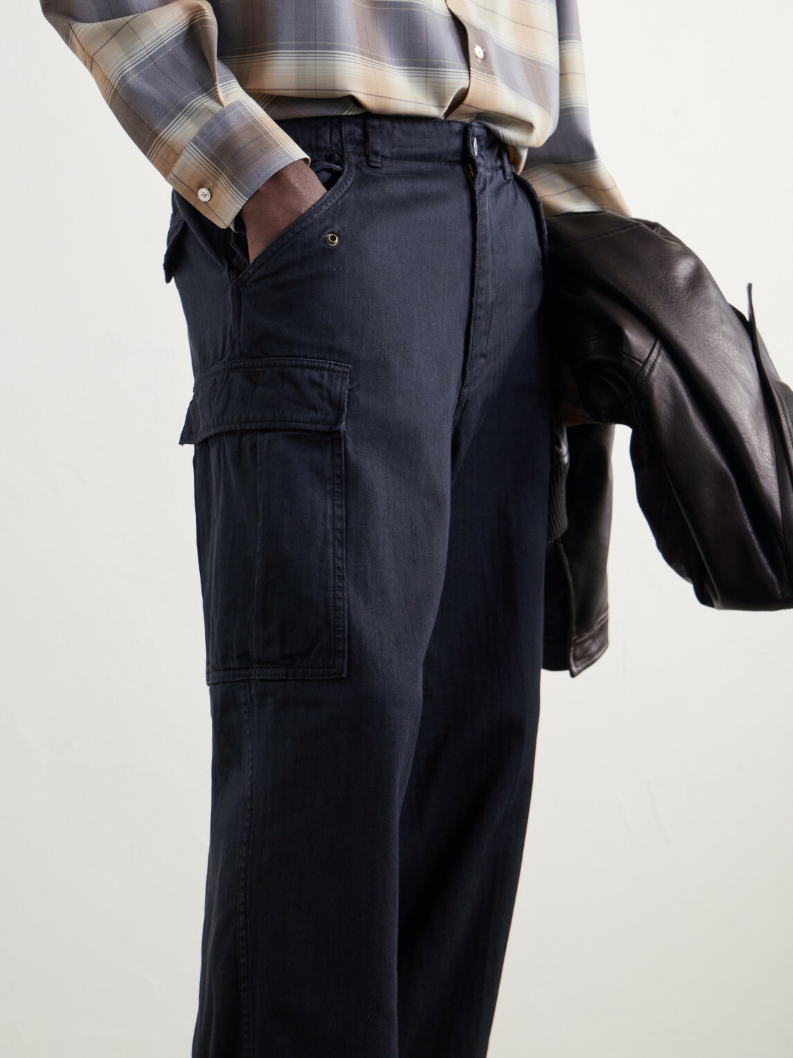 A.PRESSE - Cotton-Twill Trousers - Blue