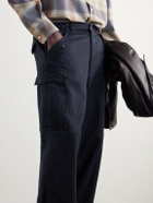 A.PRESSE - Cotton-Twill Trousers - Blue