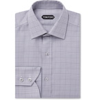 TOM FORD - Slim-Fit Prince of Wales Checked Cotton Shirt - Gray