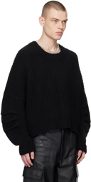 ALTU Black Pleated Sweater