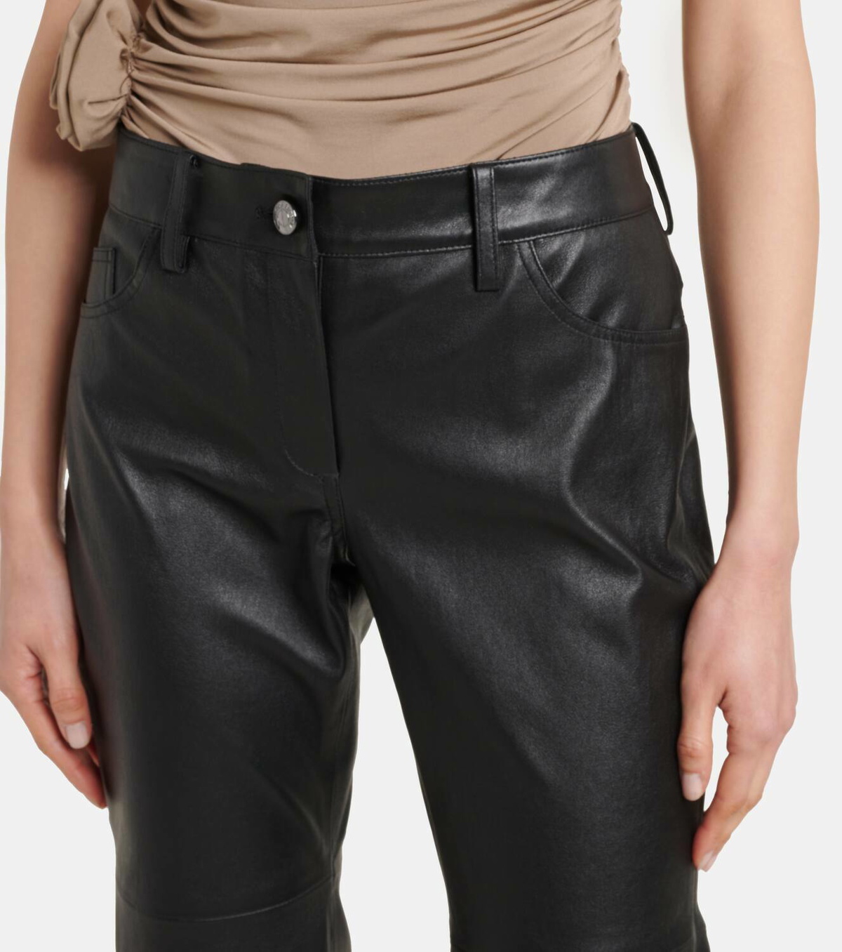 Magda Butrym Low-rise leather capris