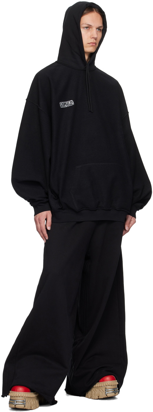VETEMENTS Black Inside-Out Label Hoodie Vetements
