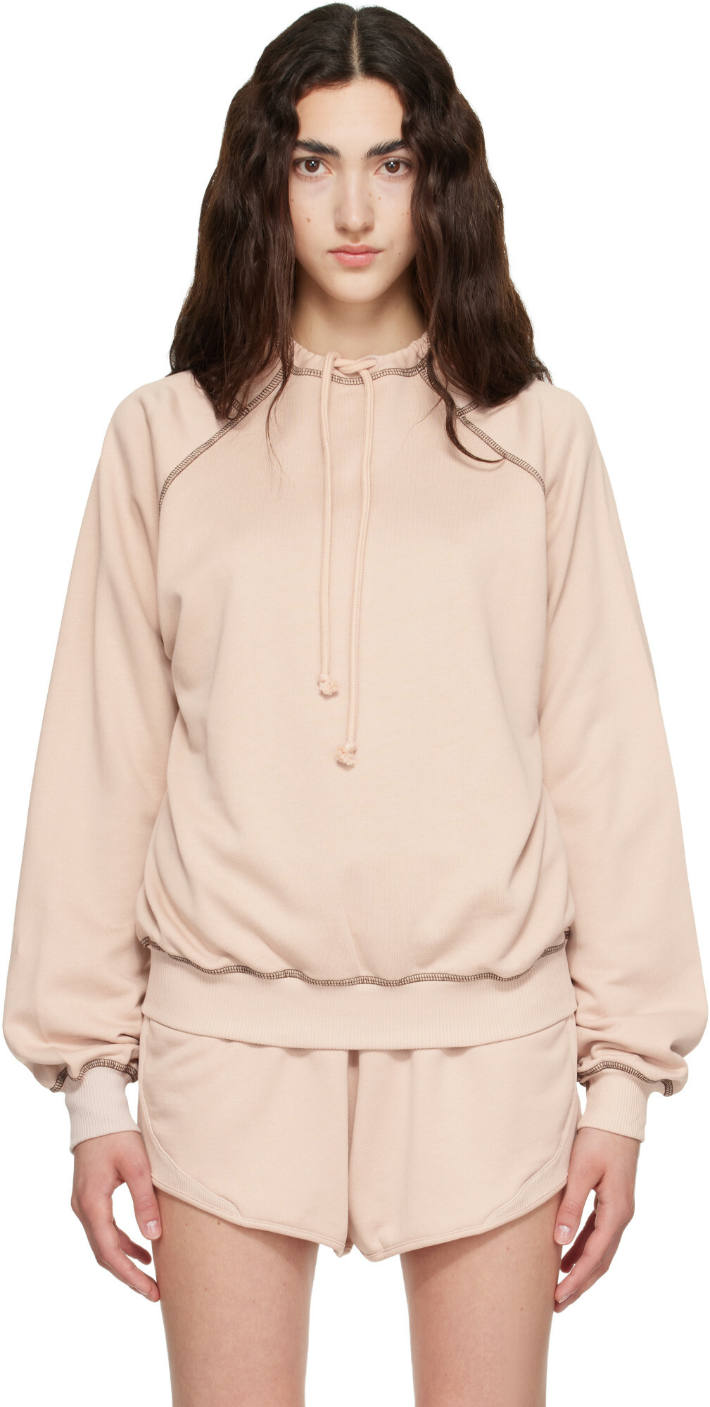 Baserange Pink Fold Hoodie