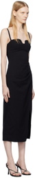 Reformation Black Alfred Midi Dress