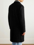 Massimo Alba - Double-Breasted Herringbone Bouclé Coat - Black