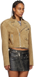 HALFBOY Khaki Chiodo Suede Jacket