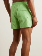 Saturdays NYC - Talley Straight-Leg Mid-Length Embroidered Swim Shorts - Green
