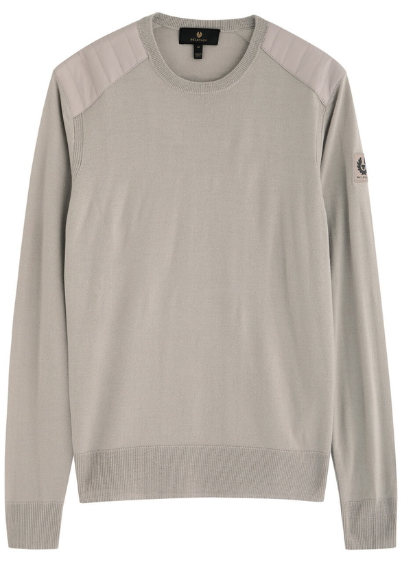 Photo: Belstaff Kerrigan Wool Jumper Light Grey