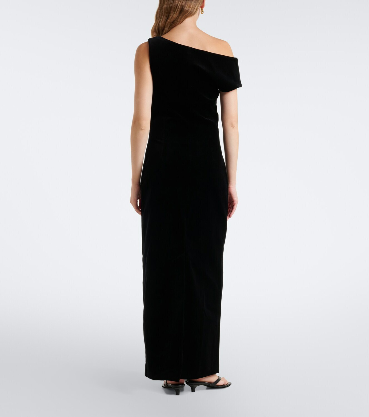 Róhe Asymmetric cotton velvet gown