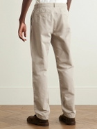 Hartford - Tommy Straight-Leg Cotton-Twill Trousers - Neutrals