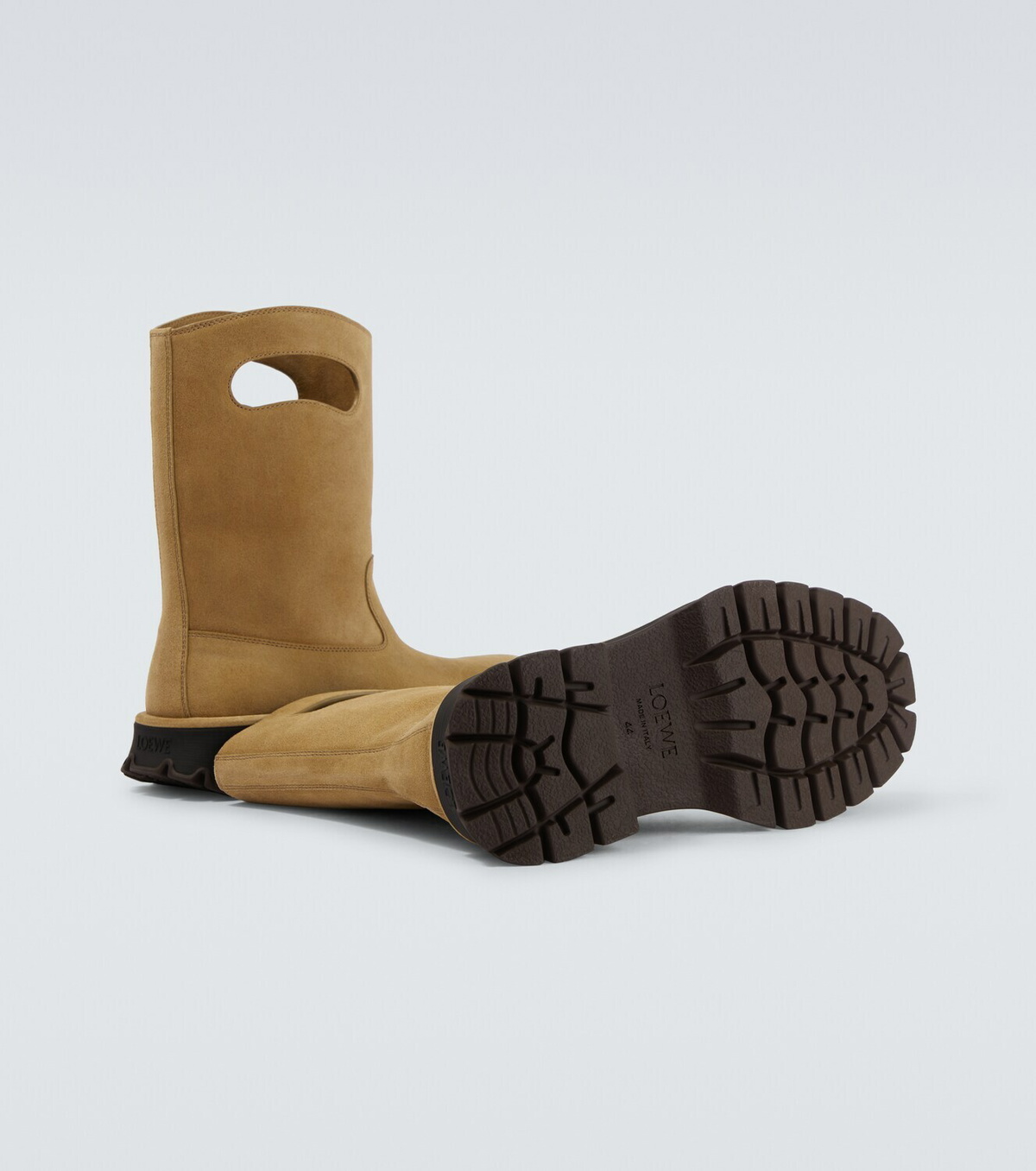 Loewe Bobby cutout suede mid-calf boots