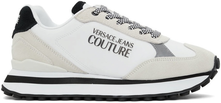 Photo: Versace Jeans Couture White & Beige Spyke Sneakers