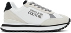 Versace Jeans Couture White & Beige Spyke Sneakers