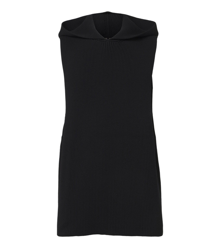 Photo: Rick Owens Hooded ribbed-knit virgin wool tank top