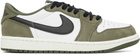Nike Jordan White & Khaki Air Jordan 1 Retro Low Sneakers