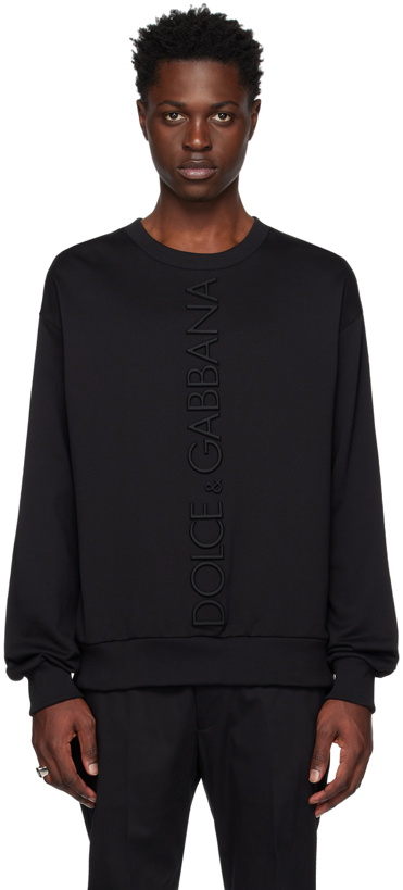 Photo: Dolce & Gabbana Black Crewneck Sweatshirt