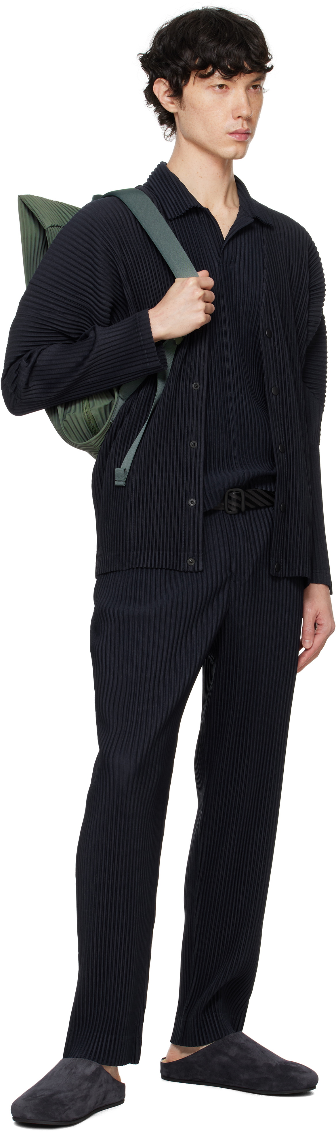 HOMME PLISSÉ ISSEY MIYAKE ネイビー カーディガン