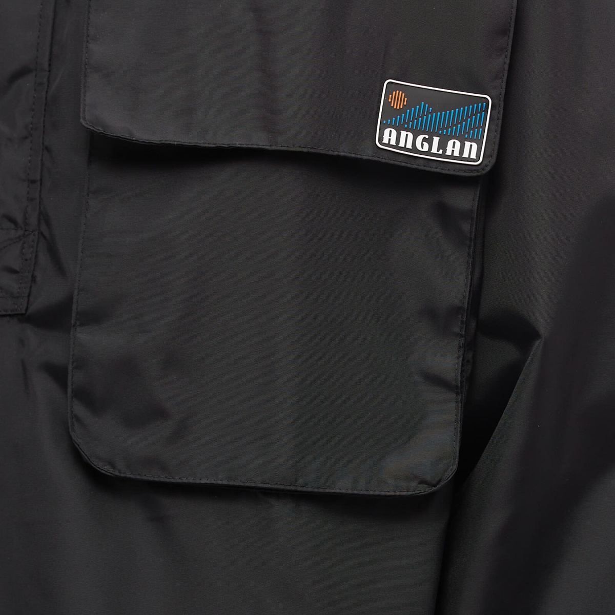 Anglan Men's Double Pocket Mountain Anorak in Black Anglan