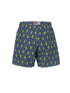 MC2 Saint Barth Man Lightweight Fabric Swim-shorts Lighting Micro Fantasy With Watches Print