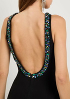 Balmain Crystal-embellished Crepe Gown Black