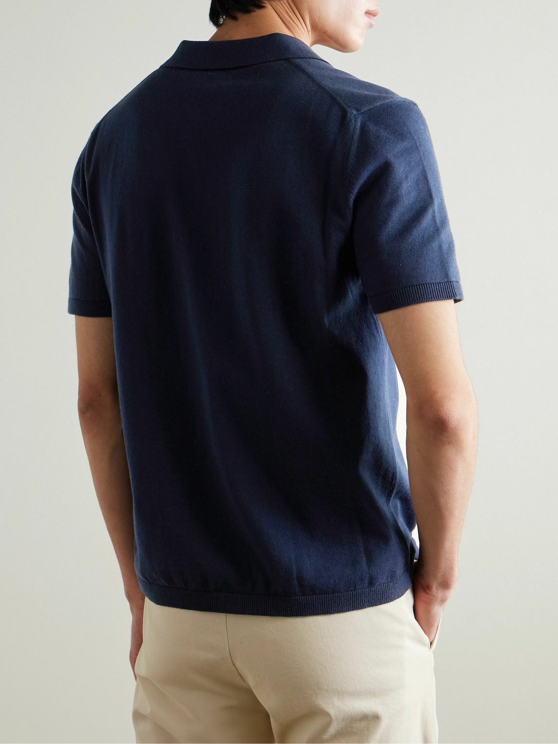 Belstaff - Coast Open-Collar Cotton Polo Shirt - Blue