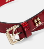 Christian Louboutin - Loubicollar M embellished leather dog collar
