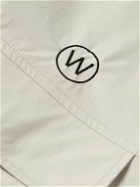 WTAPS - Logo-Appliquéd Embroidered Cotton-Blend Poplin Shirt - Gray