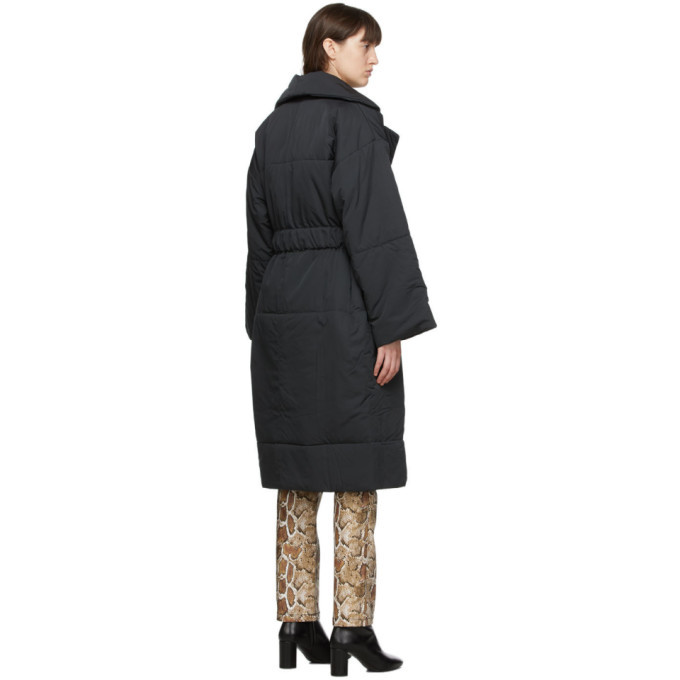 Proenza Schouler Black Matte Puffer Belted Coat Proenza Schouler