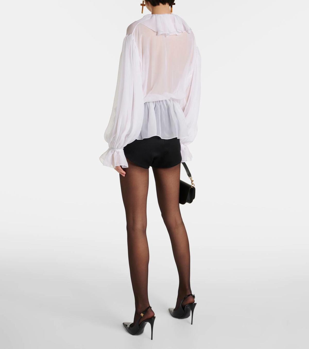Dolce&Gabbana Ruffled silk chiffon blouse
