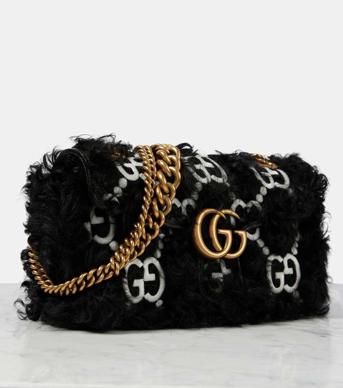 【SALE】【GUCCI 】 GG Marmont Shearling mini bag バッグ GUCCI Shearling Matelasse Super Mini GG Marmont Shoulder Bag