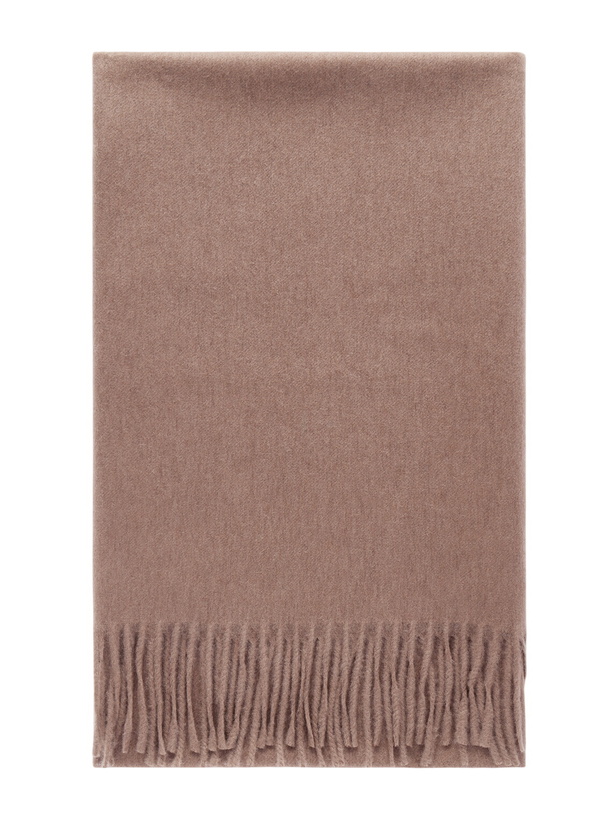 Photo: Begg & Co - Arran Solid Fringed Brushed-Cashmere Scarf - Brown