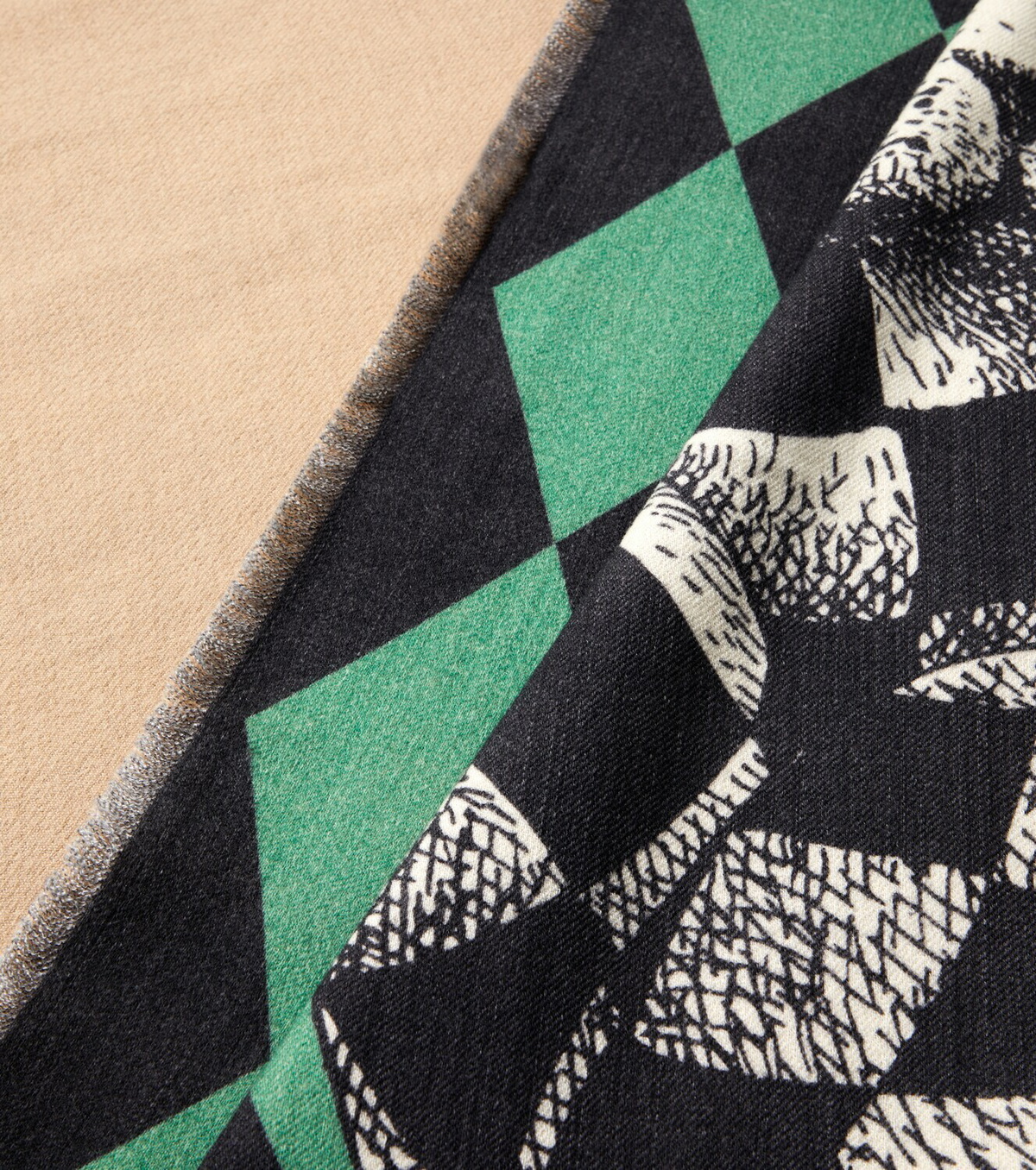 Fornasetti Argyle wool blanket