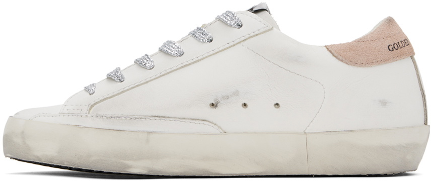 Golden Goose White & Pink Super-Star Sneakers Golden Goose